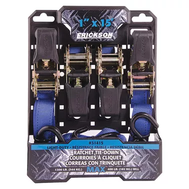 1″X15′ 4PK RATCHET STRAP
