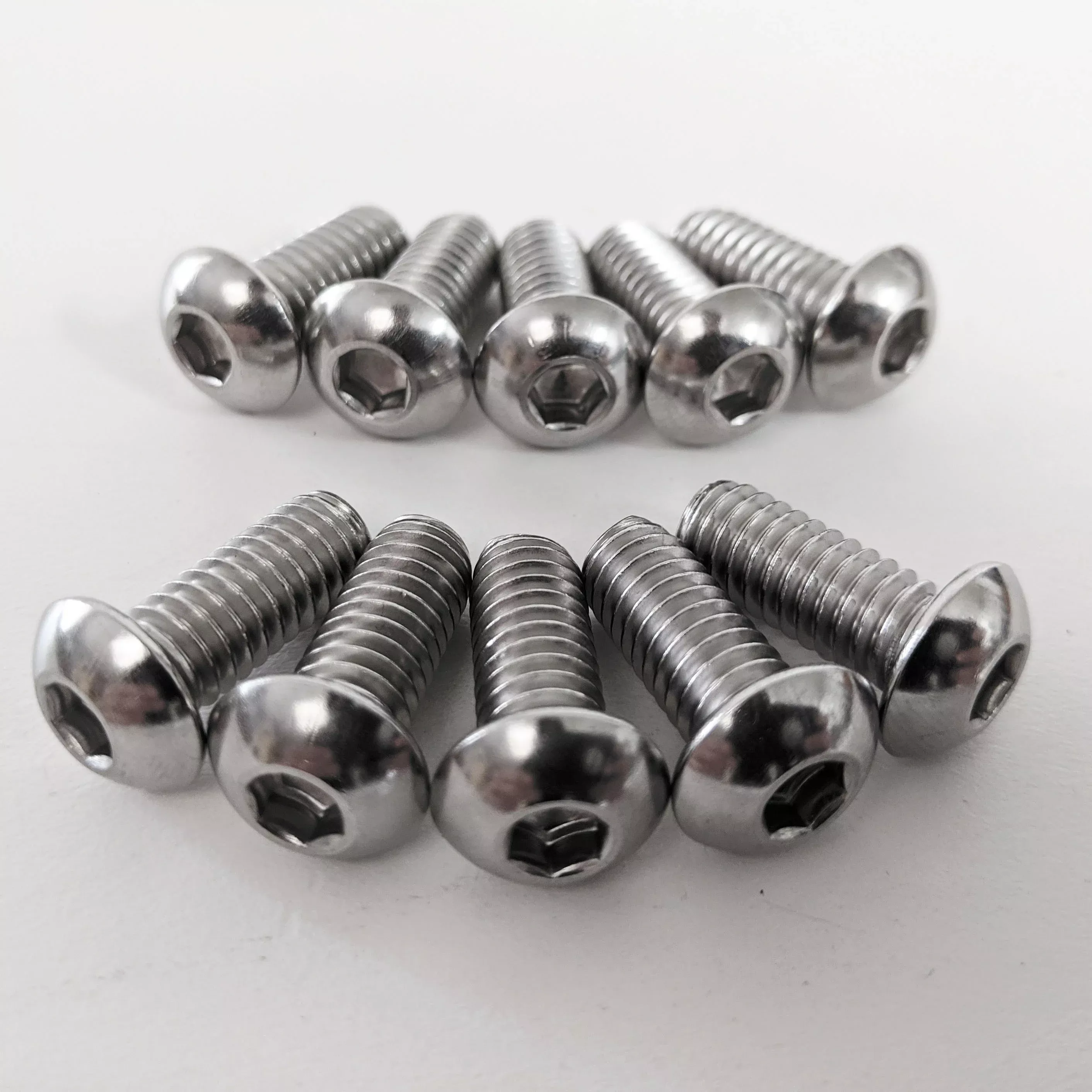 10 Polished Harley Front Brake Rotor Hardware Bolts Softail Dyna Touring 5/16-18 X 3/4