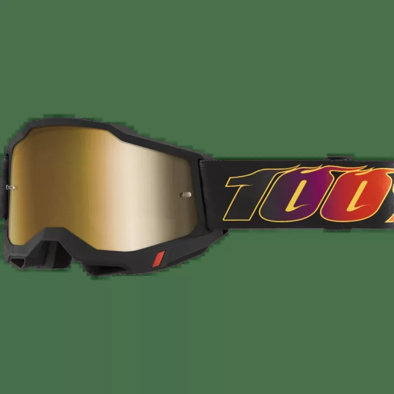 100% Accuri 2 Goggle EL Diablo Mirror True Gold Lens