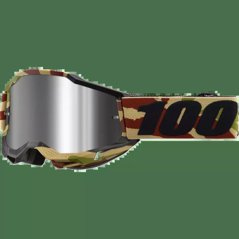 100% Accuri 2 Goggle Mission Mirror Silver Flash Lens