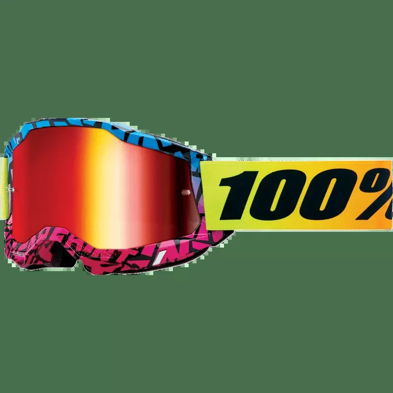 100% Accuri 2 UTV Special Goggle KB43 Dspray Mirror Red Lens