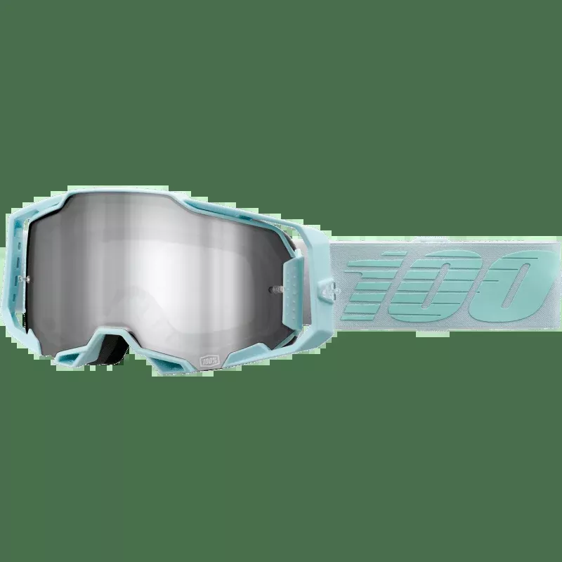 100% Armega Goggle Fargo Mirror Silver Flash Lens