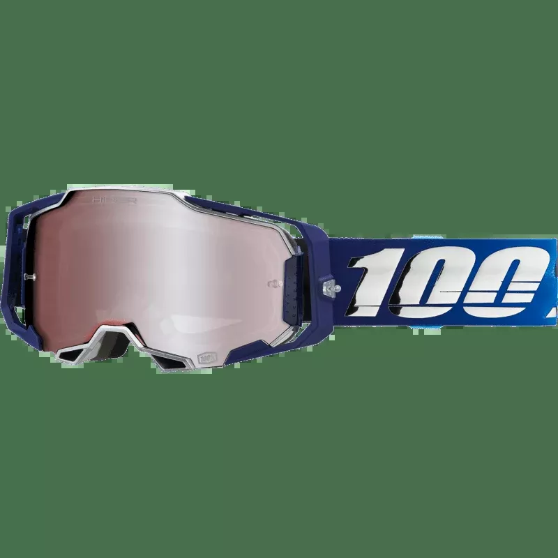 100% Armega Hiper Goggle Novel Mirror Silver Flash Lens