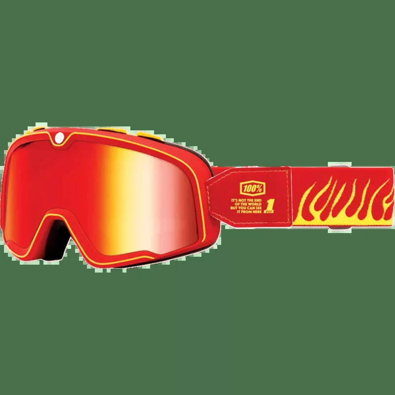100% Barstow Goggle Death Spray Mirror Red Lens