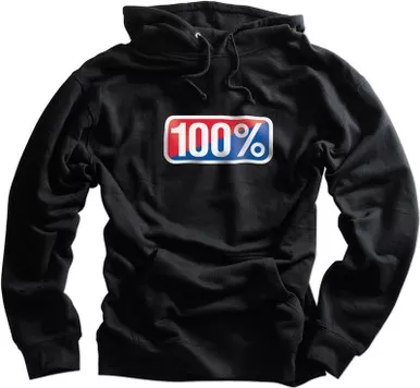 100% Classic Black Hoodie