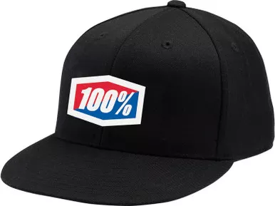 100% Essential Black Fitted Hat