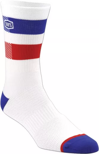 100% Flow White Performance Socks