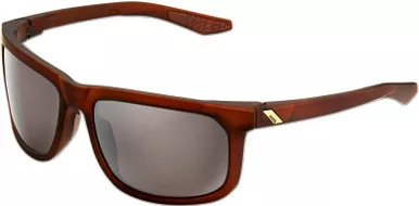100% Hakan Rootbeer Silver Mirror Sunglasses