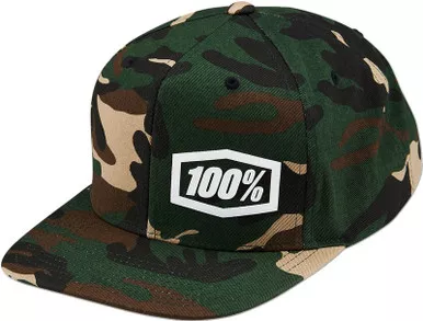100% Machine Camo Snapback Hat size One Size Fits Most