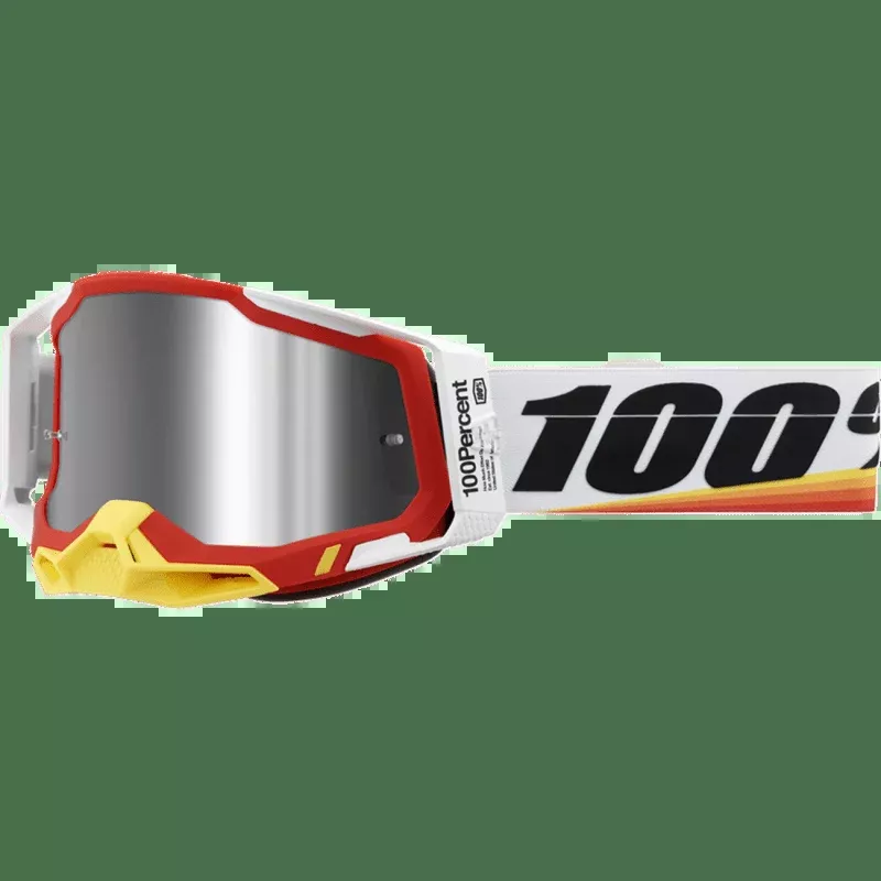 100% Racecraft 2 Goggle Arsham Mirror Silver Flash Lens