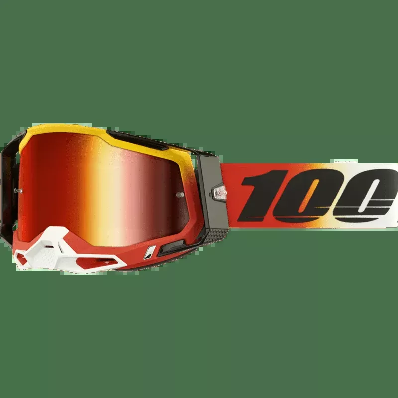 100% Racecraft 2 Goggle Ogusto Mirror Red Lens