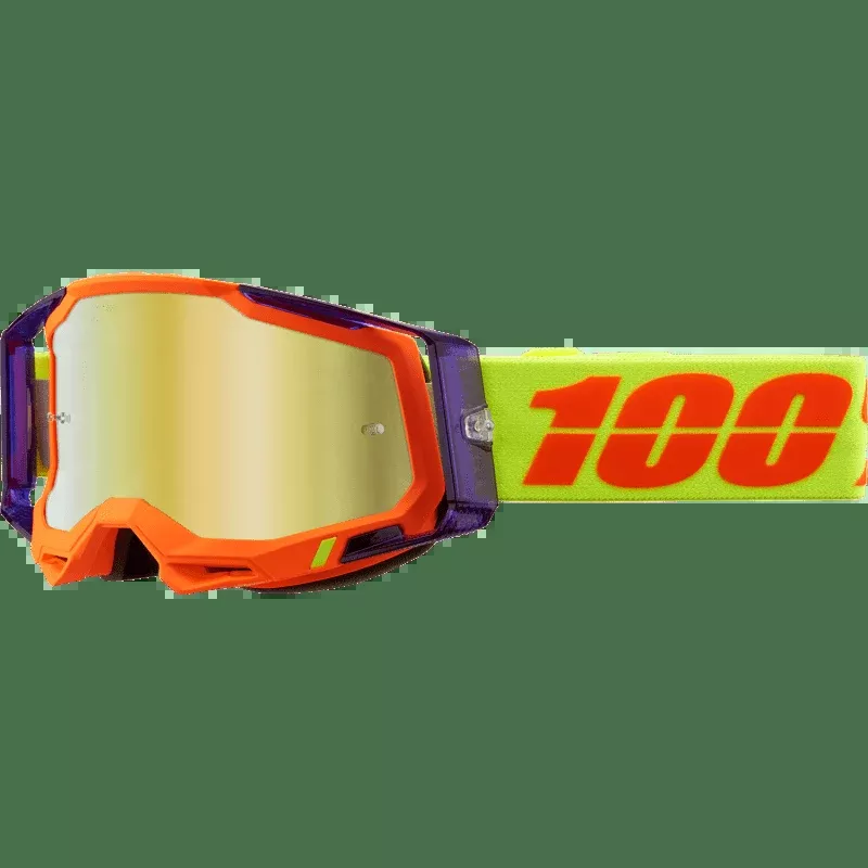100% Racecraft 2 Goggle Panam Mirror Gold Lens