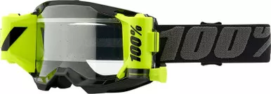100% Strata 2 Black with Clear Lens Forecast Goggles