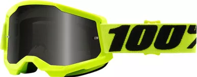 100% Strata 2 Yellow Smoke Sand Goggles