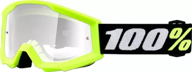 100% Strata Yellow Clear Lens Mini Goggles