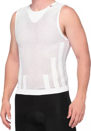 100% Zephyr White Tank Jersey