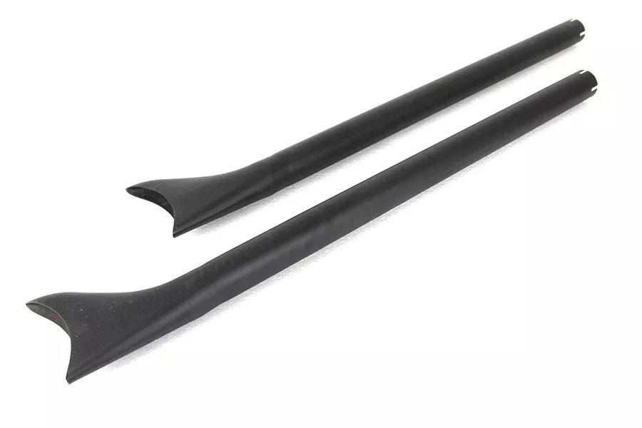 36" Straight Fishtail Slip-On Mufflers Extension Set Black Harley Custom Chopper