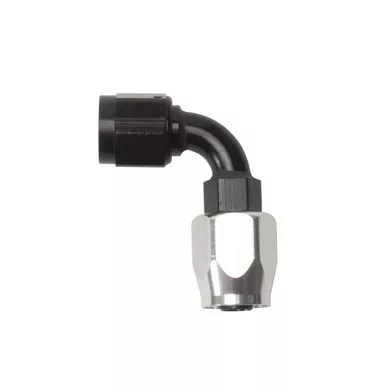 #8 90 Degree Hose End Black/Silver 610173