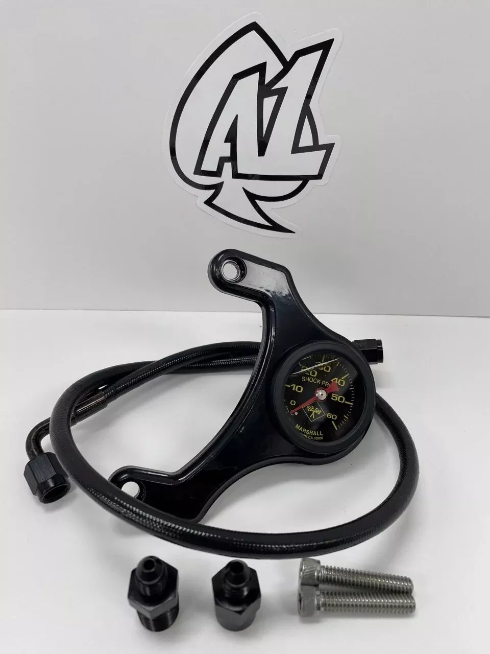 A1 Cycles M8 Oil Pressure Gauge – Black On Black