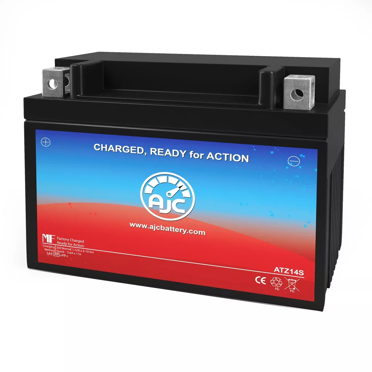 AJC Battery Compatible with Mighty Max YTZ14S Powersports Battery
