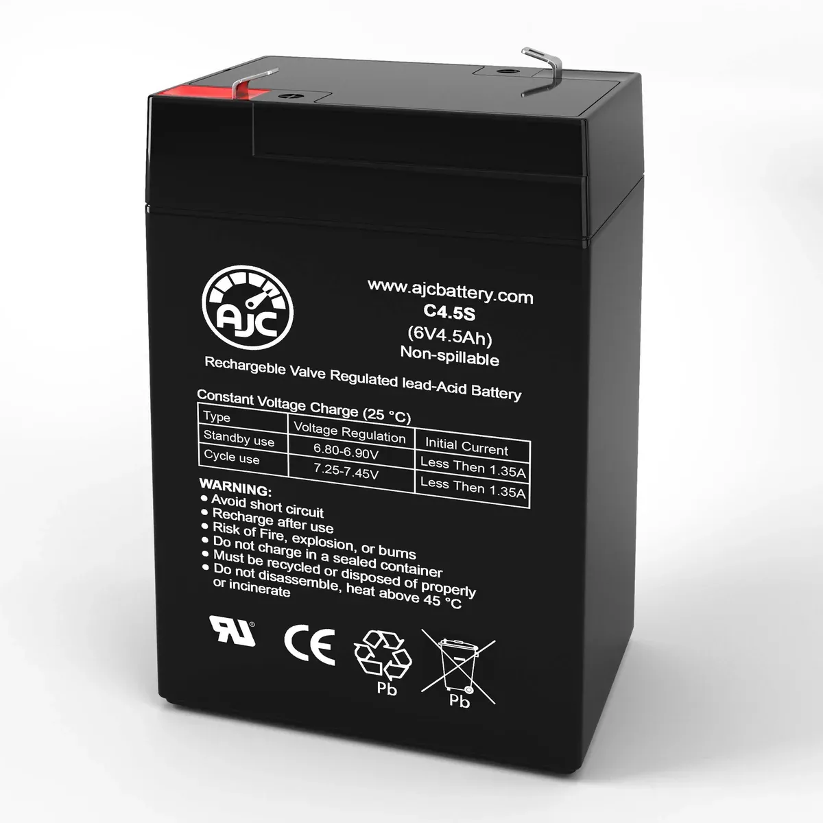 AJC Battery Compatible with Para Systems UB645 D5733 6V 4.5Ah Sealed Lead Acid Battery