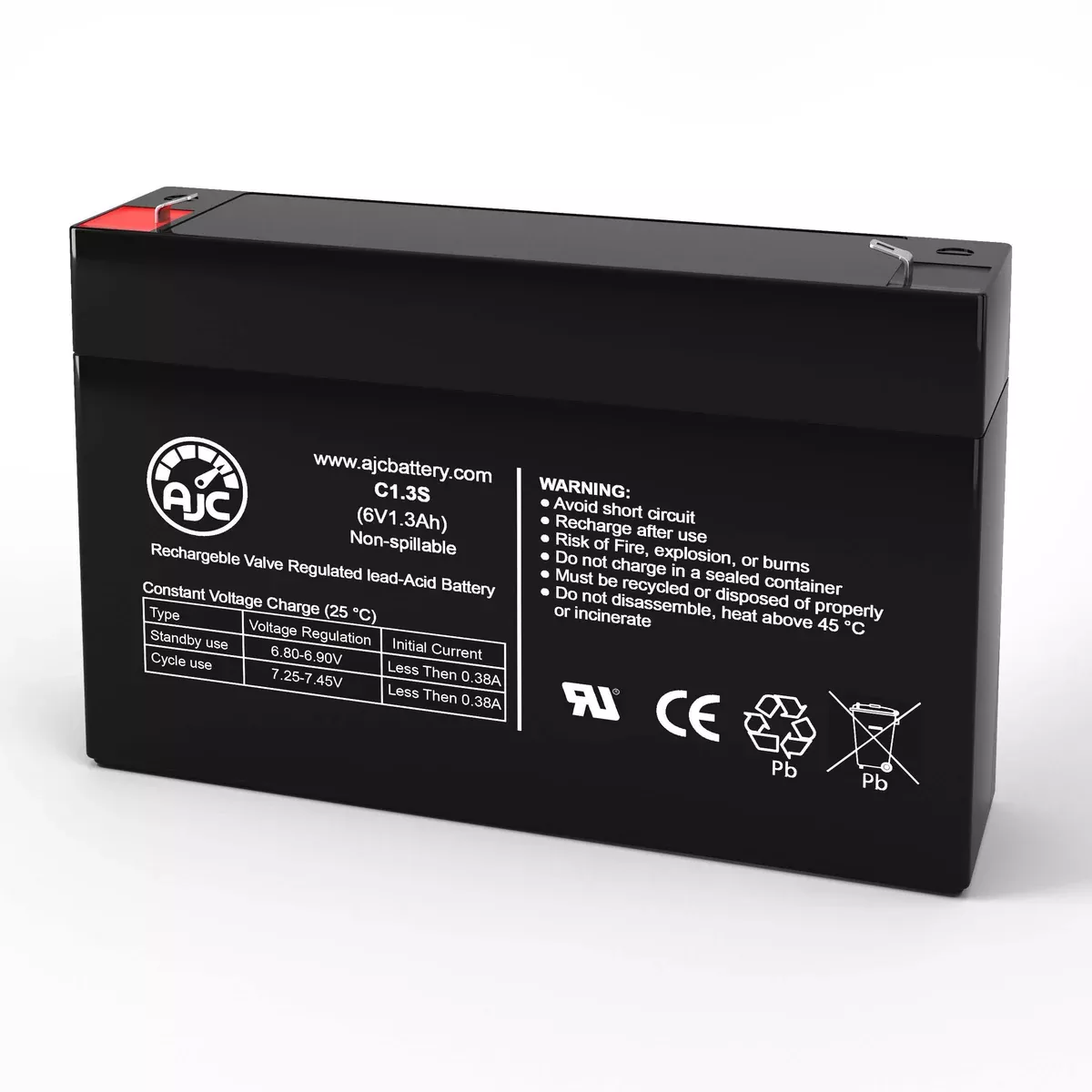 AJC Battery Compatible with Parks 613 6V 1.3Ah Medical Battery