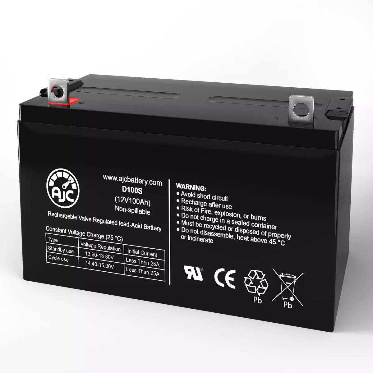 AJC Battery Compatible with Pillar Technology Heavy Duty Power Chair GP27 AGM 12V 100Ah Wheelchair Battery