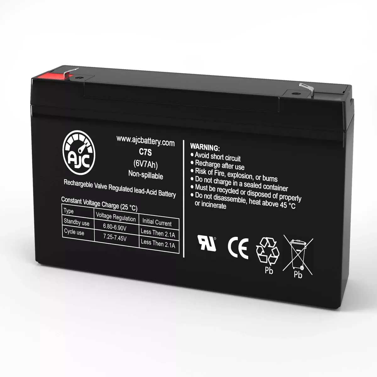 AJC Battery Compatible with Power Rite PRB67 6V 7Ah Emergency Light Battery