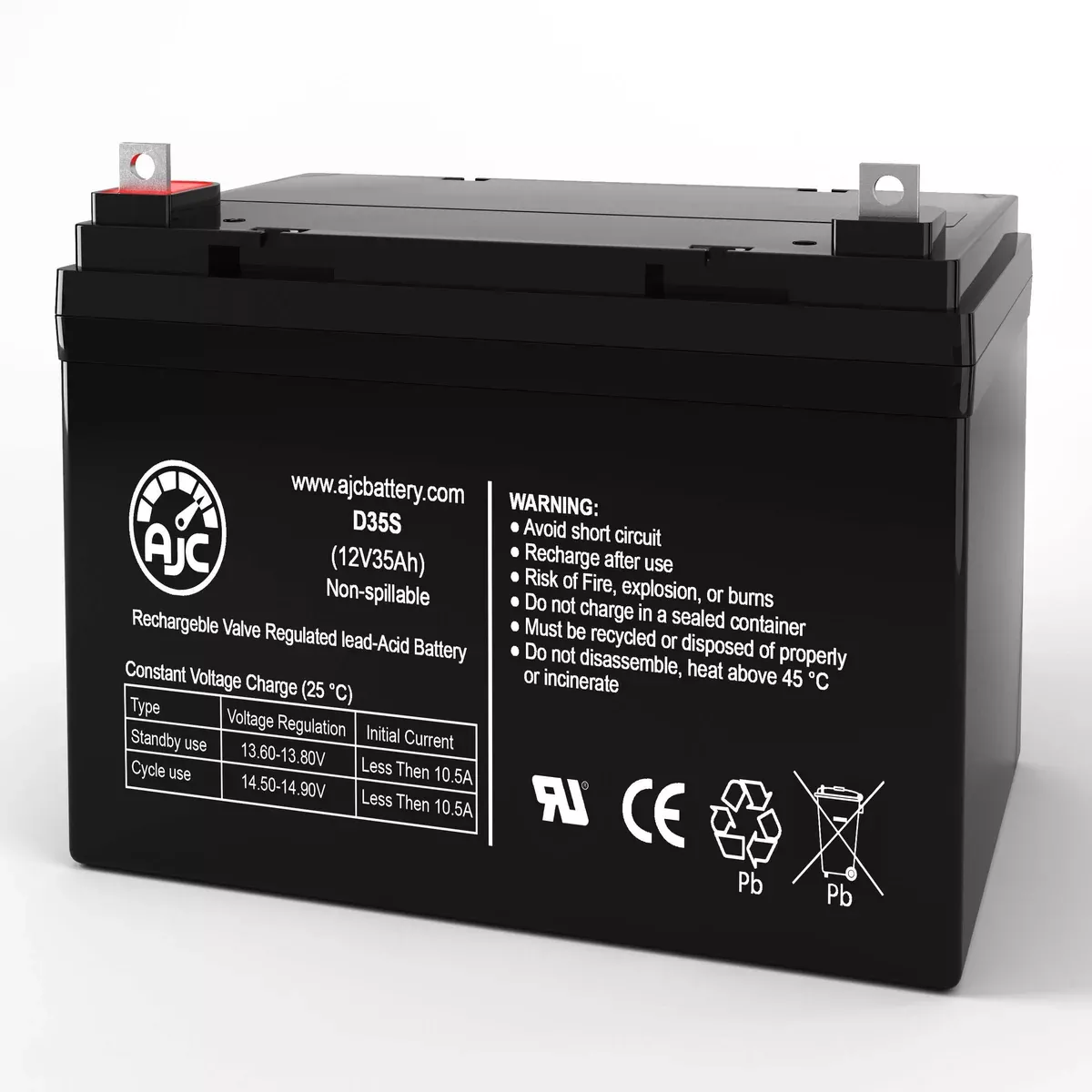 AJC Battery Compatible with Rascal Electric Mobility Butler 12V 35Ah Mobility Scooter Battery