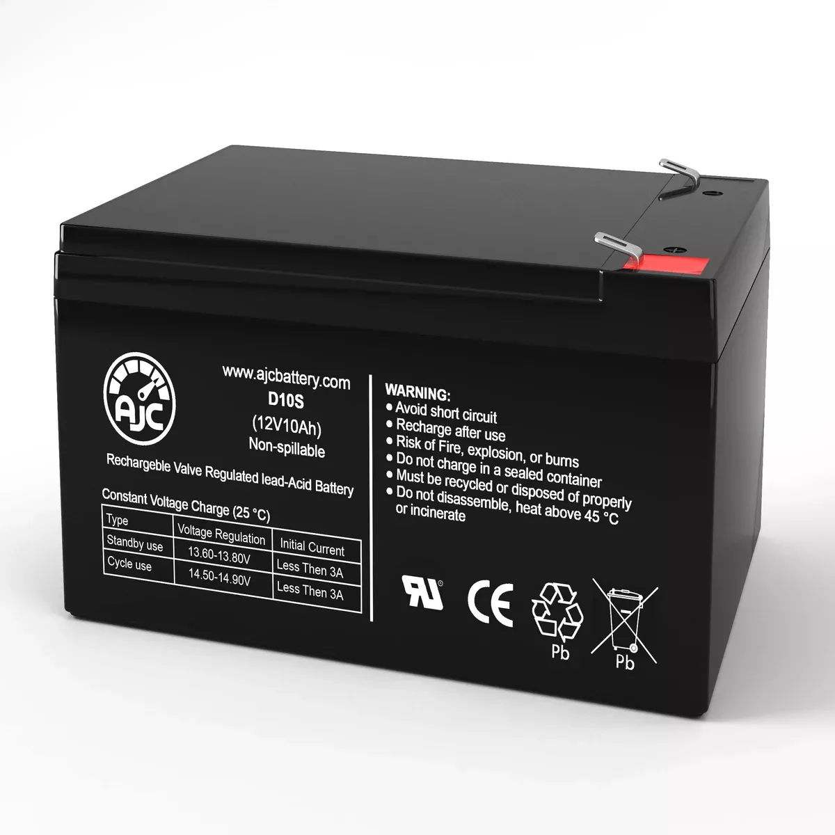 AJC Battery Compatible with Ritar RT12100EV 12V 10Ah UPS Battery