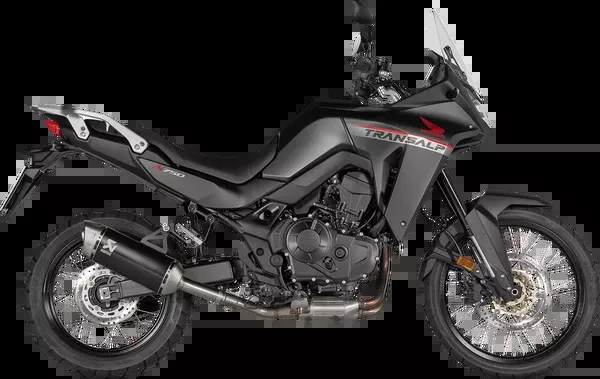 Akrapovic Slip-On Line Muffler – Titanium – Black – Honda XL750 Transalp