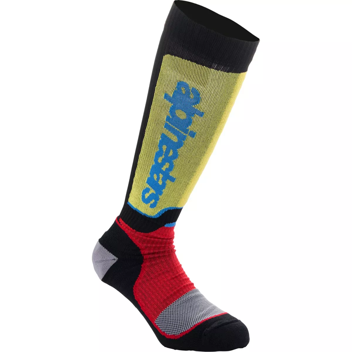 ALPINESTARS 3431-0849 4742324-1212-ML Youth MX Plus Socks black/white/yellow/blue – medium/large