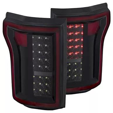 Anzo USA 311261 Black LED Tail Light Set Clear Lens, Pair