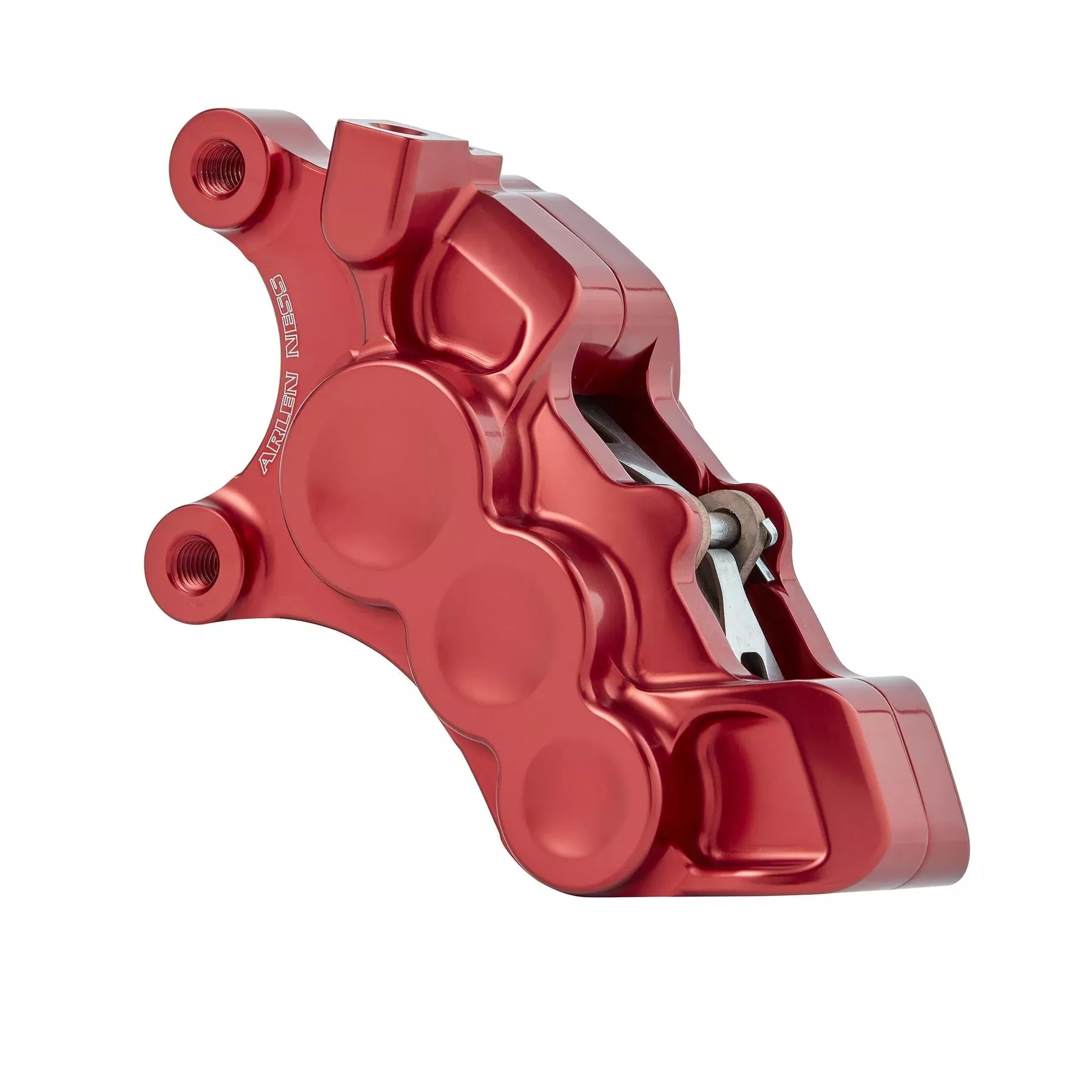 Arlen Ness 02-226 Red 6-Piston Caliper for 14" Disc Front Left Harley & Custom