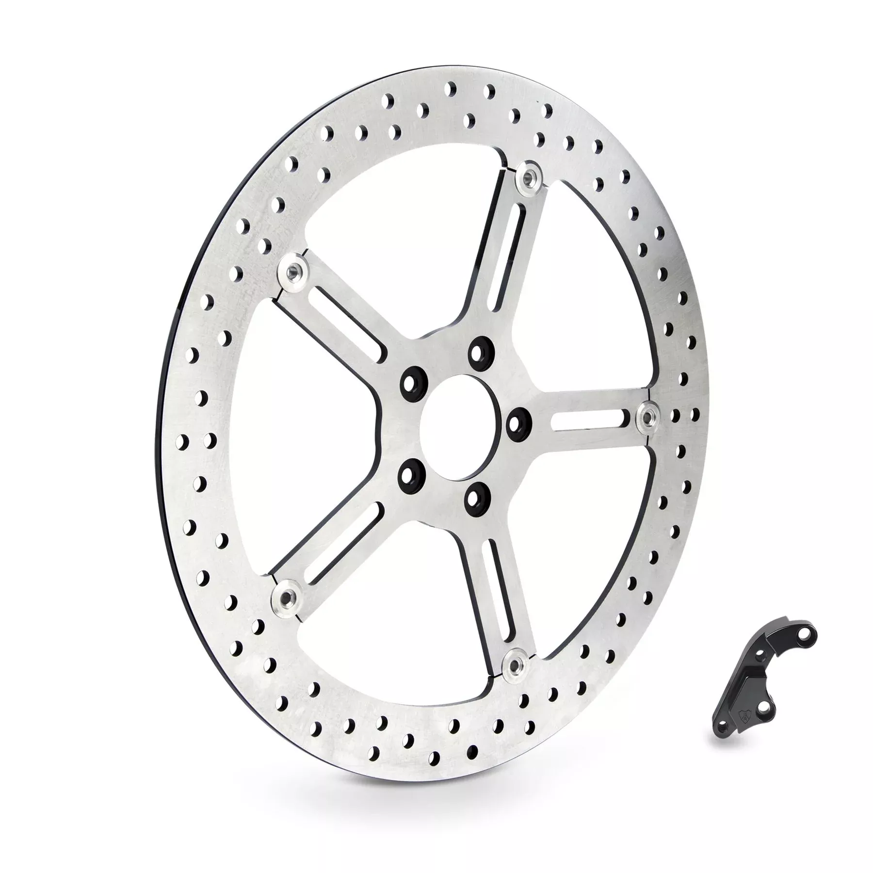 Arlen Ness 02-967 Silver Right Side Big Brake Steel Rotor 15 inch Harley Softail Dyna 00-14