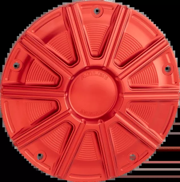 Arlen NESS 10-Gauge Derby Cover - Red - Big Twin