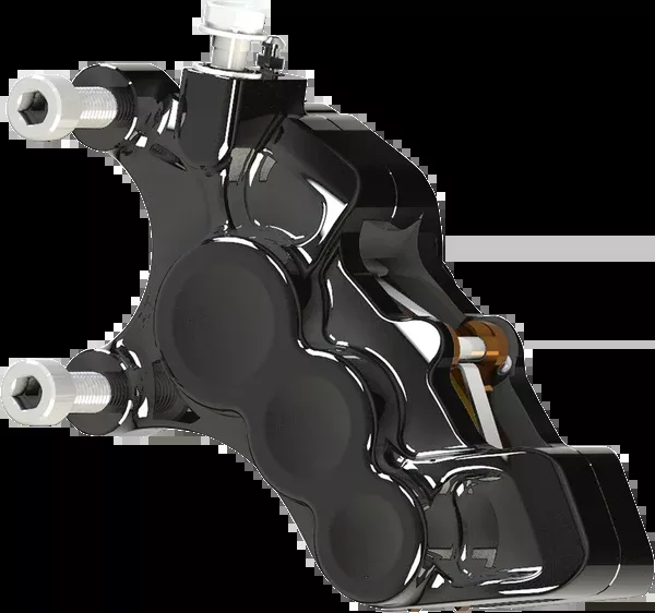 Arlen NESS 6-Piston Caliper – Front Left – Black – 11.8″