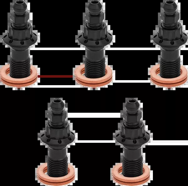 Arlen NESS Banjo Bolt 5-Pack - 10mm - Black