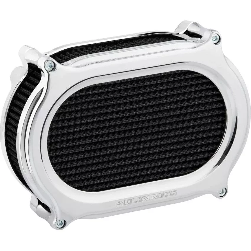 Arlen Ness Chrome Stage 2 Oval Air Cleaner Kit for Harley 23-25 Touring Softail