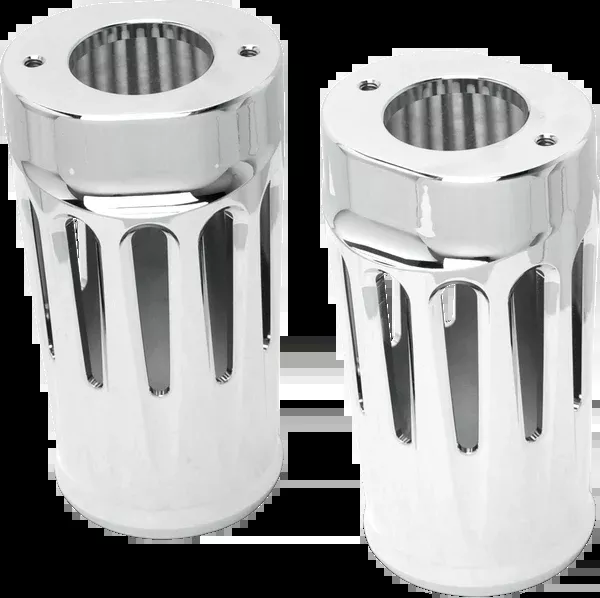 Arlen NESS Fork Boot Covers - Chrome - Deep Cut - FLHTD