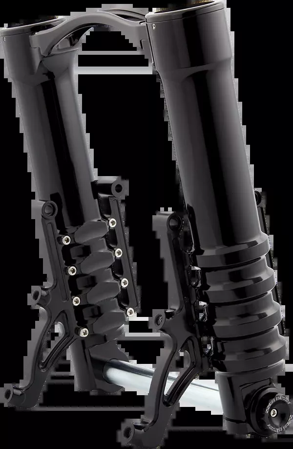 Arlen NESS Fork Legs – 49 MM – Black Anodized – For Custom Radial Mount Brake Caliper