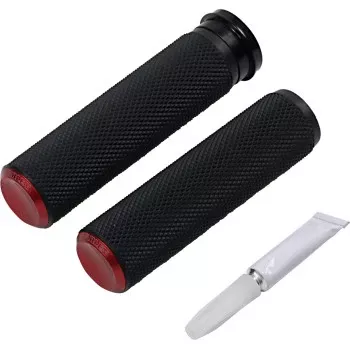 Arlen Ness Fusion Knurled Grips – Throttle By Wire – Red
