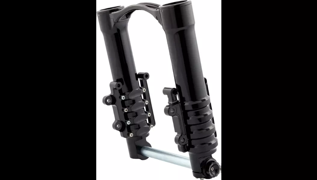 Arlen Ness Method No Flex Fork Legs – 49mm – Black Anodized – For Factory Brake Caliper