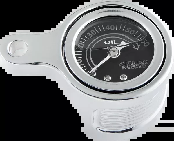 Arlen NESS Oil Pressure Gauge – Method – Chrome – HD ’99-’17