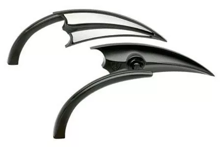 Arlen Ness Scoop Triangle Mirror in Flat Black - Left Side Only