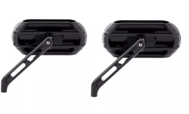 Arlen Ness Sidekick Black Handlebar Rearview Mirror for Harley Davidson