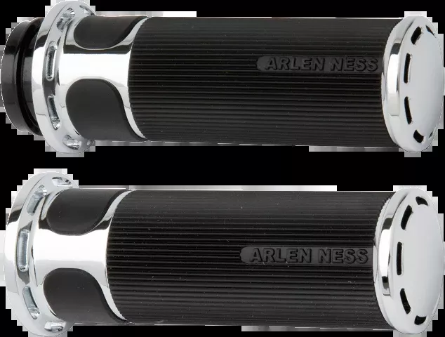 Arlen Ness TBW Slot Track Fusion 1" Motorcycle Grips 2008-2025 Harley Models