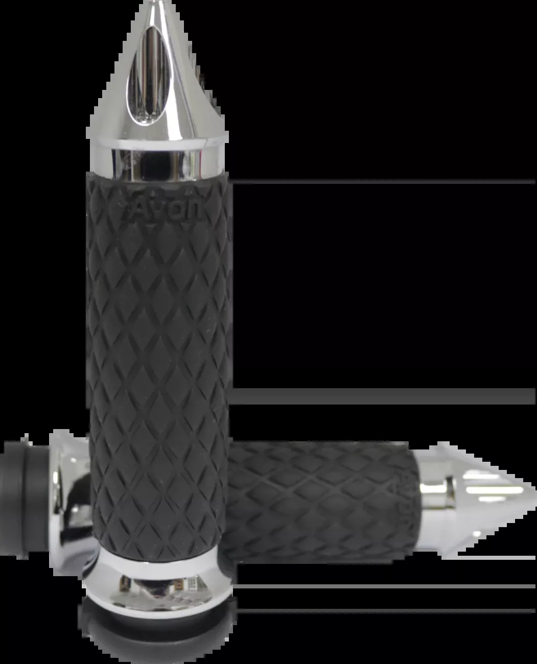 Avon Diamond Contour Spike Cable Control Grips for 1980-2022 Harley Dyna Softail
