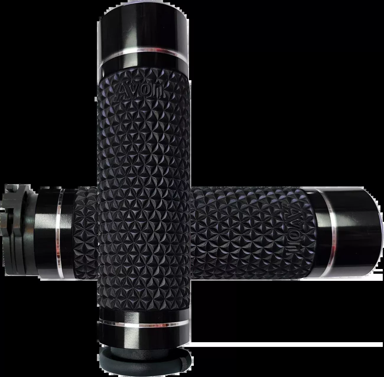 Avon K25 Cable Black Handlebar Grips Soft Diamond Knurled fits 1980-2022 Harley