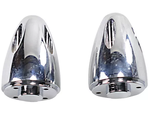 Baron Bullet Chrome Bar End Caps for Kuryakyn ISO Grips (BA-7401-00)